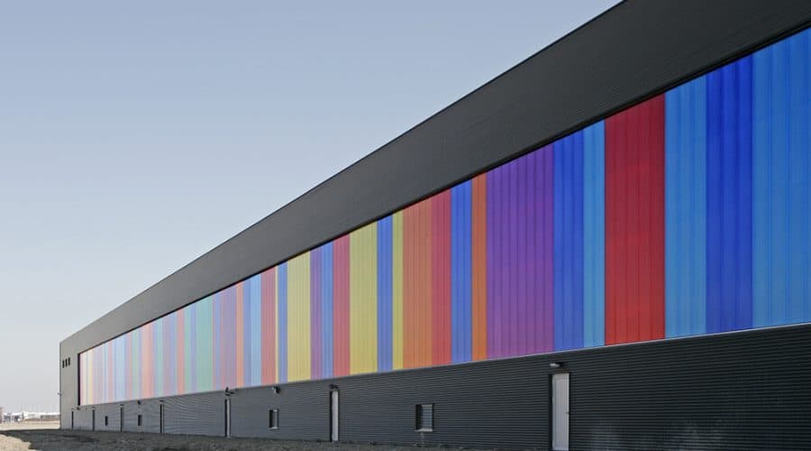 gekleurde panelen Schiphol EGL